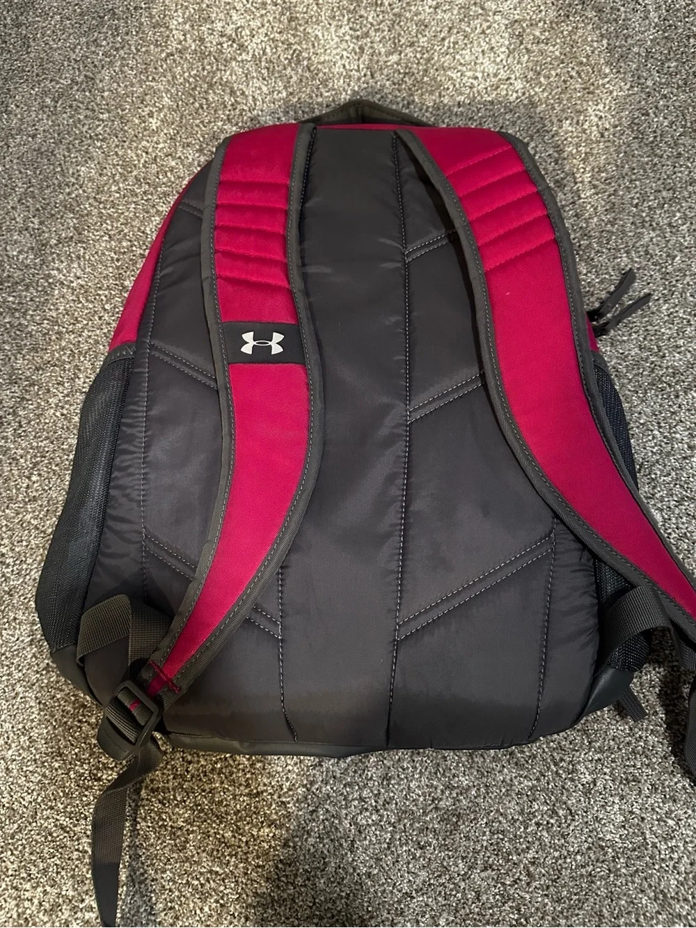 Under Armour Pink and Gray Logo Backpack